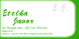 etelka javor business card